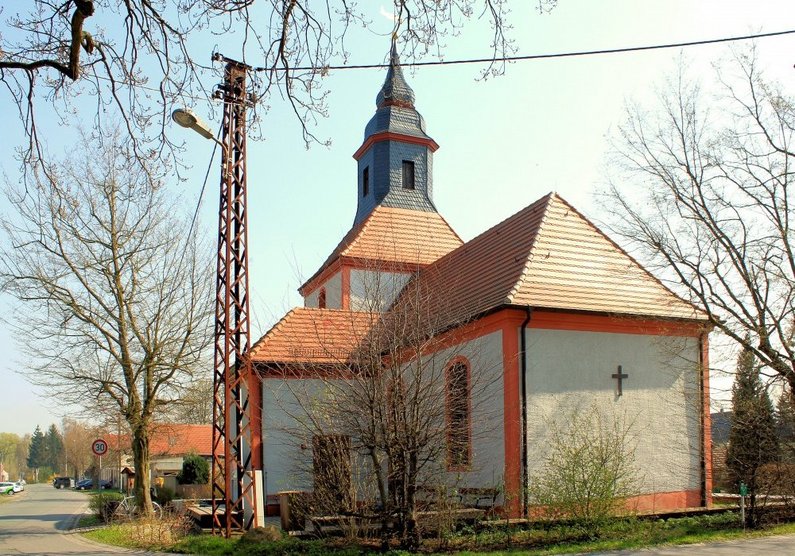 Ansicht auf die Kirche von Kleinliebenau