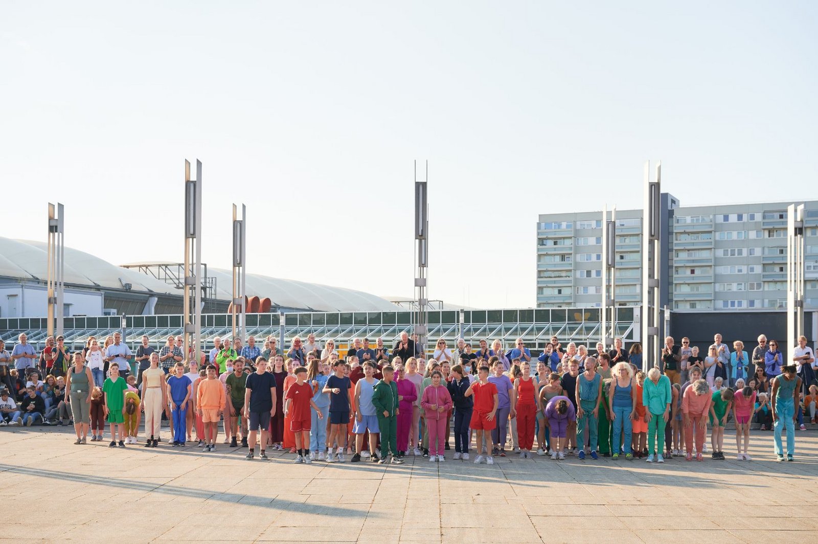 Dance group in a public place in Marl