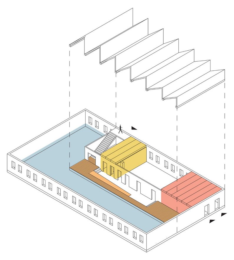 Zeichung des Wohnküchenpavillons für Züsedom