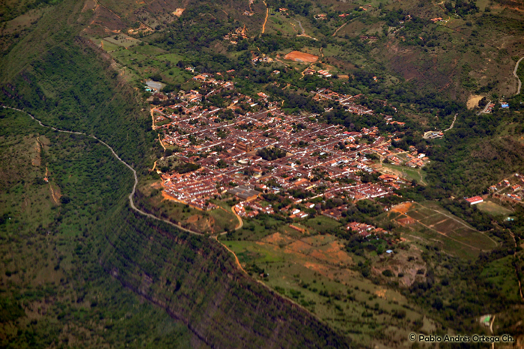 Luftansicht von Kolumbien – Barichara Santander